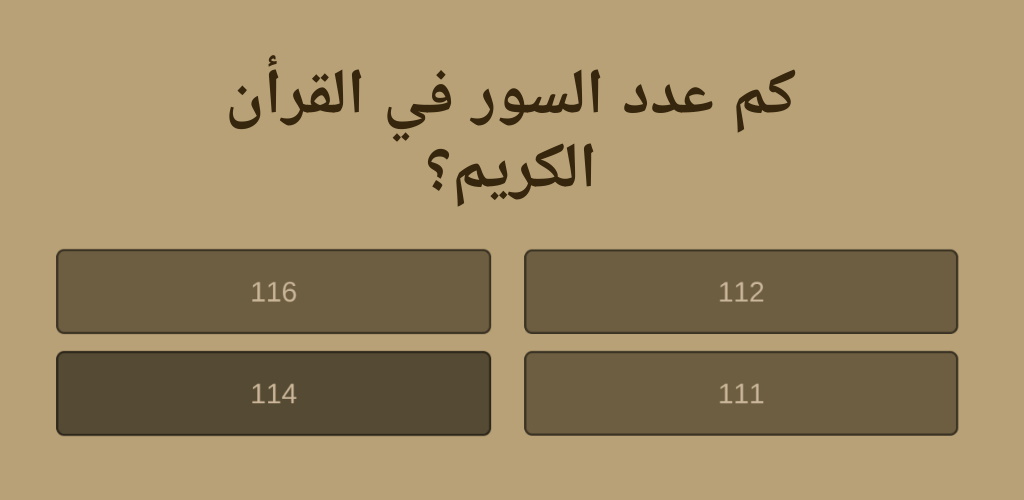Islamic Quiz game screenshot